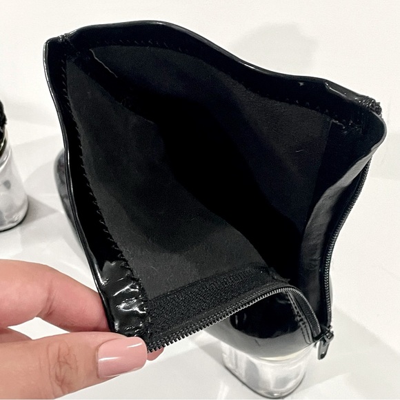 Yoki Black High Heels with Clear Heels - Picture 5 of 5